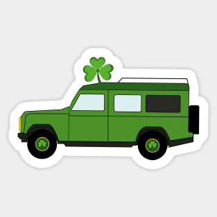 St. Patricks Day Clover 4x4 Off-road Car Green Sticker